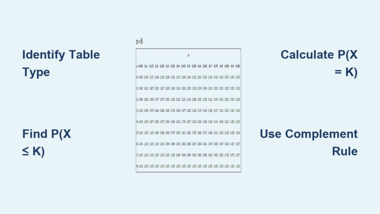 How to Use a Binomial Table: Simple Guide