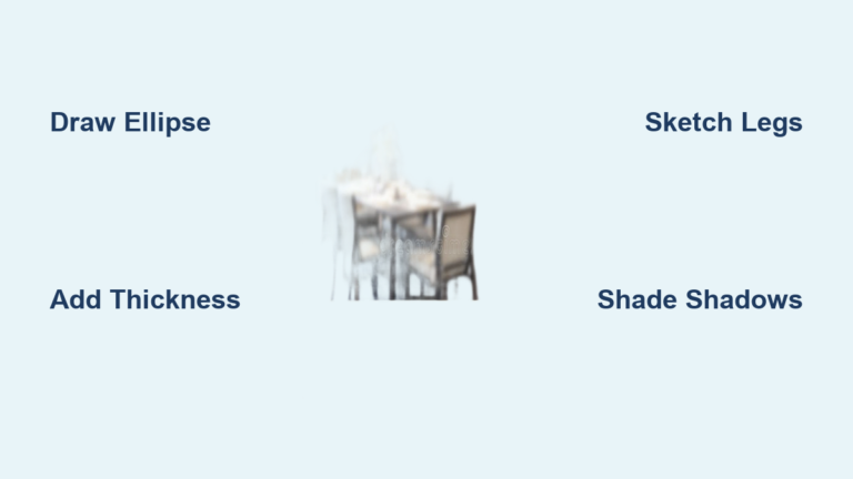 How to Draw a Dining Room Table