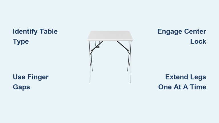 How to Open a Folding Table