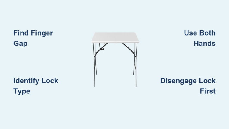 How to Unlock a Folding Table