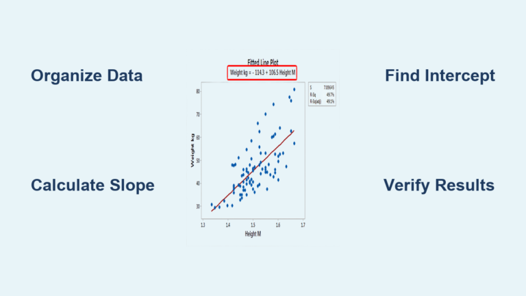 How to Find Linear Regression from Table