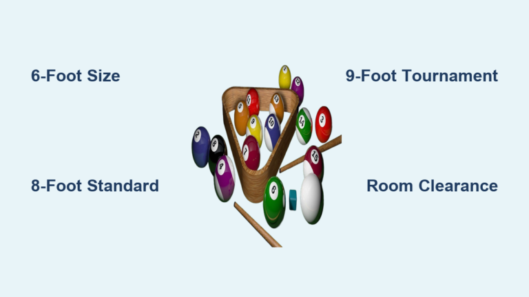 Pool Table Sizes: Standard Lengths Explained