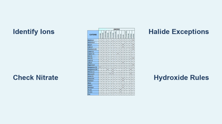 How to Use a Solubility Table: Quick Guide
